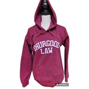Thurgood Law Hoodie Size Small Burgundy Pullover